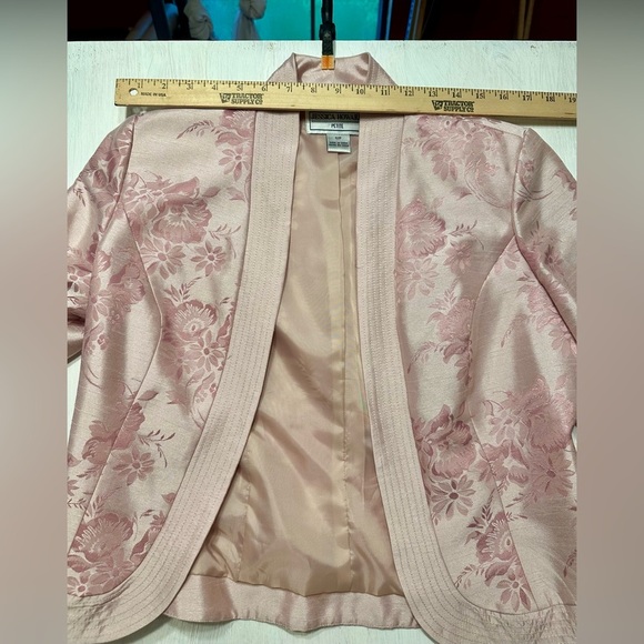 Jessica Howard 3-Piece Set Skirt Suit Blush Pink Floral 12P - Picture 4 of 16